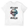 Spooktacular Style: Halloween Headphones and Colorful Skull T-Shirt - Image 6